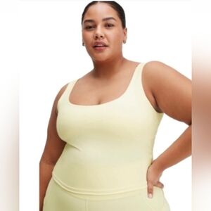 Fabletics Oasis Built-In Bra Tank Light Lime Size 3X Athleisure Yellow Green